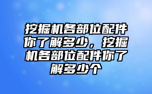 挖掘機各部位配件你了解多少，挖掘機各部位配件你了解多少個