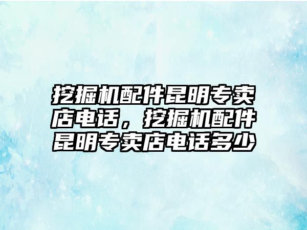 挖掘機(jī)配件昆明專賣店電話，挖掘機(jī)配件昆明專賣店電話多少