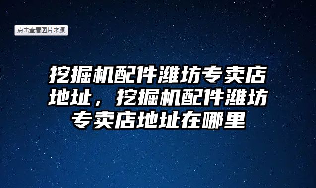 挖掘機(jī)配件濰坊專賣店地址，挖掘機(jī)配件濰坊專賣店地址在哪里