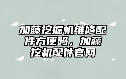 加藤挖掘機維修配件方便嗎，加藤挖機配件官網(wǎng)