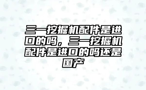 三一挖掘機配件是進口的嗎，三一挖掘機配件是進口的嗎還是國產(chǎn)