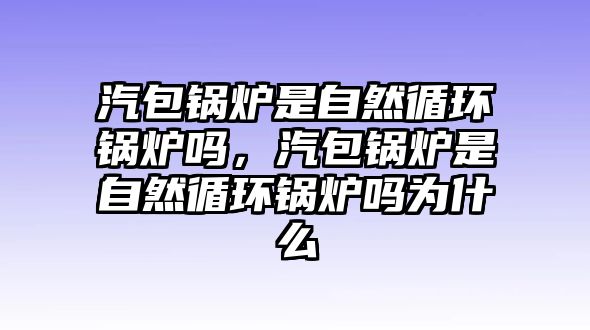 汽包鍋爐是自然循環(huán)鍋爐嗎，汽包鍋爐是自然循環(huán)鍋爐嗎為什么