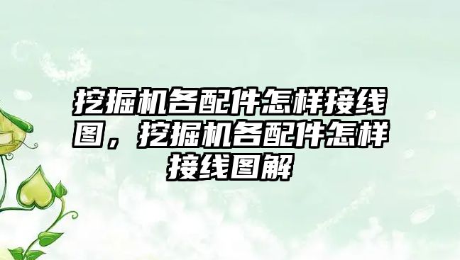 挖掘機各配件怎樣接線圖，挖掘機各配件怎樣接線圖解