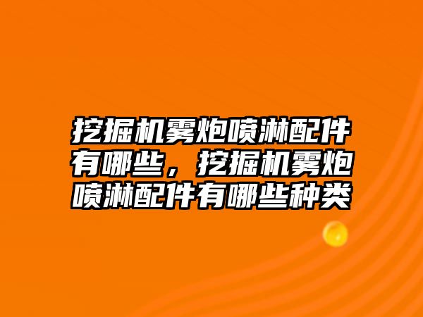 挖掘機霧炮噴淋配件有哪些，挖掘機霧炮噴淋配件有哪些種類