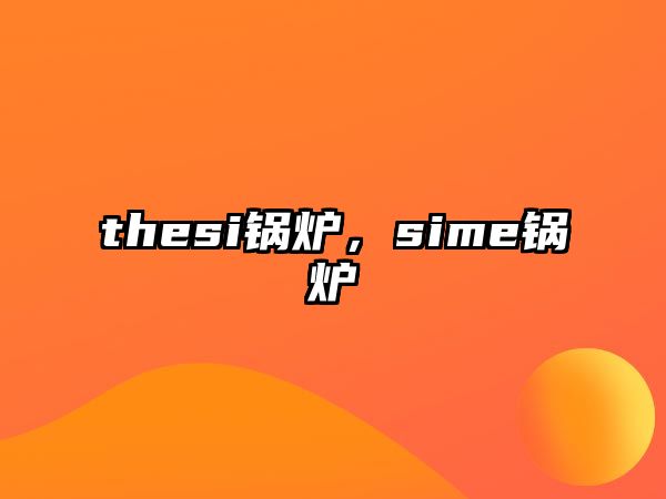 thesi鍋爐，sime鍋爐