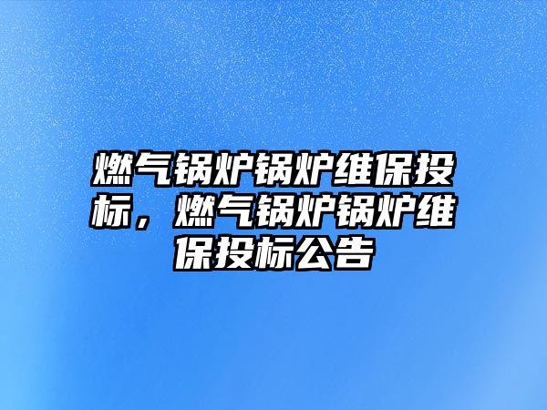 燃?xì)忮仩t鍋爐維保投標(biāo)，燃?xì)忮仩t鍋爐維保投標(biāo)公告