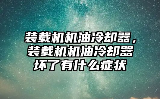 裝載機(jī)機(jī)油冷卻器，裝載機(jī)機(jī)油冷卻器壞了有什么癥狀