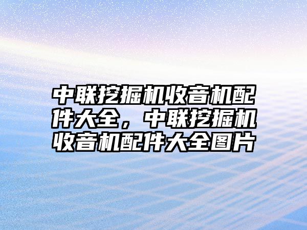 中聯(lián)挖掘機收音機配件大全，中聯(lián)挖掘機收音機配件大全圖片