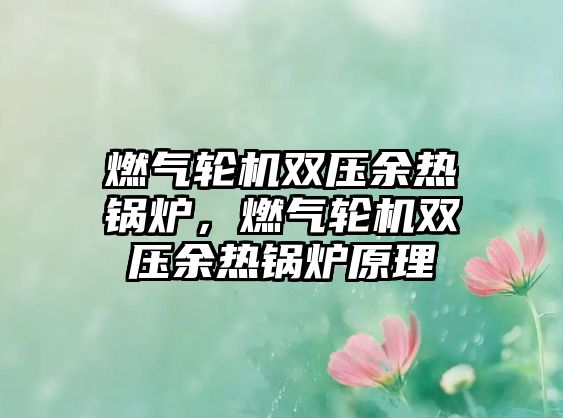 燃?xì)廨啓C(jī)雙壓余熱鍋爐，燃?xì)廨啓C(jī)雙壓余熱鍋爐原理