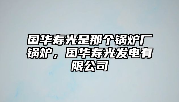 國華壽光是那個鍋爐廠鍋爐，國華壽光發(fā)電有限公司