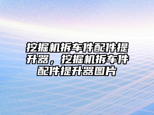 挖掘機拆車件配件提升器，挖掘機拆車件配件提升器圖片