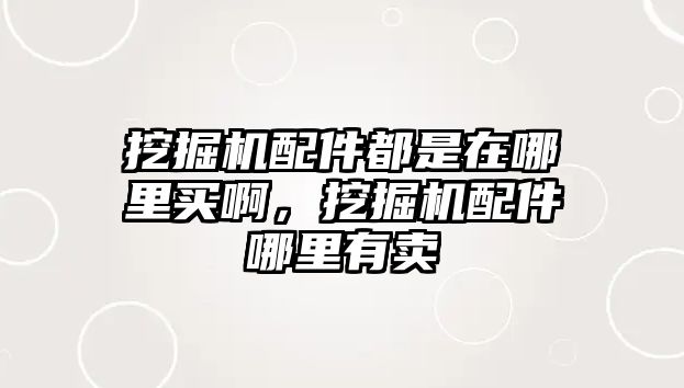 挖掘機配件都是在哪里買啊，挖掘機配件哪里有賣