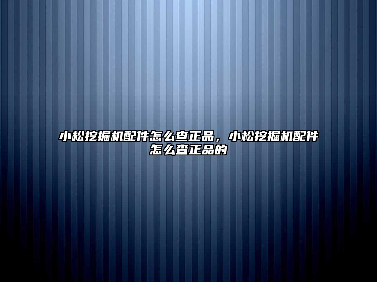 小松挖掘機配件怎么查正品，小松挖掘機配件怎么查正品的