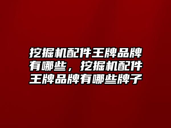 挖掘機(jī)配件王牌品牌有哪些，挖掘機(jī)配件王牌品牌有哪些牌子