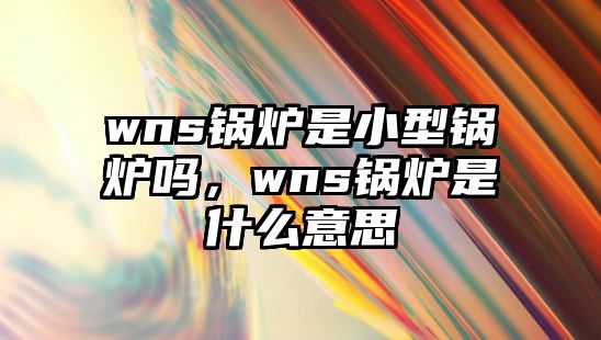 wns鍋爐是小型鍋爐嗎，wns鍋爐是什么意思