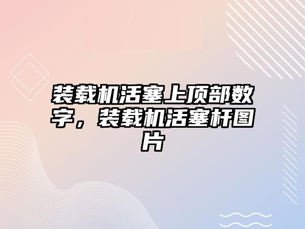 裝載機活塞上頂部數(shù)字，裝載機活塞桿圖片