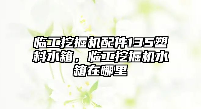 臨工挖掘機配件135塑料水箱，臨工挖掘機水箱在哪里