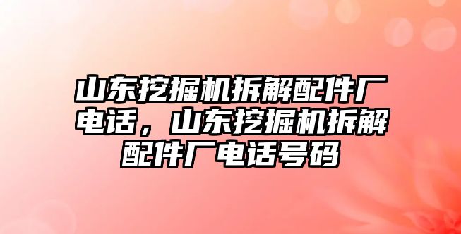 山東挖掘機拆解配件廠電話，山東挖掘機拆解配件廠電話號碼