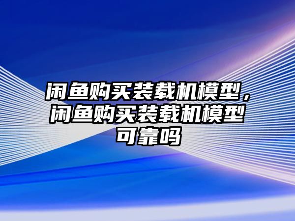 閑魚購買裝載機模型，閑魚購買裝載機模型可靠嗎