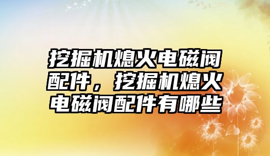 挖掘機(jī)熄火電磁閥配件，挖掘機(jī)熄火電磁閥配件有哪些