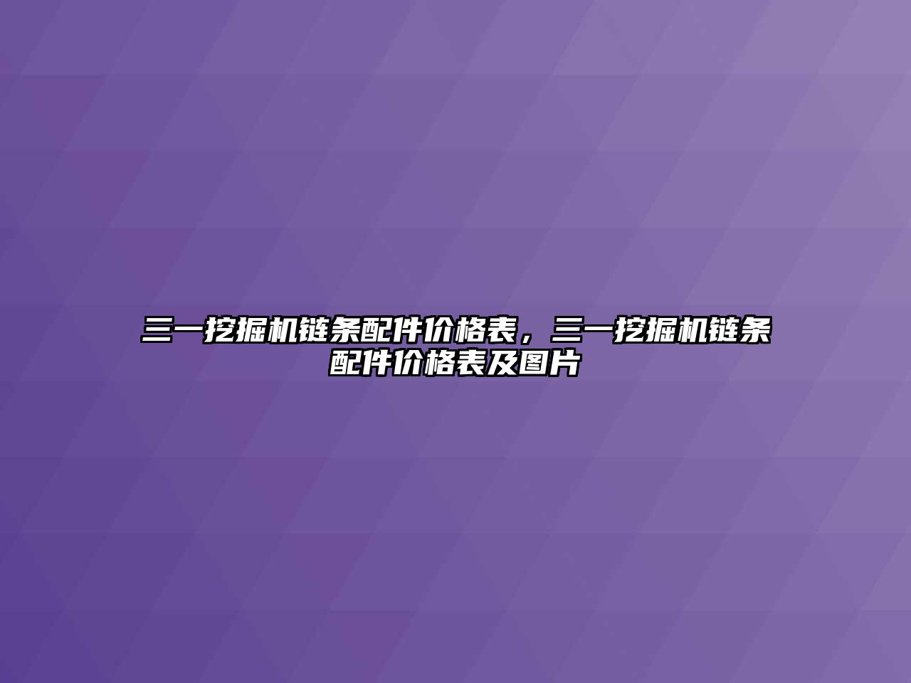 三一挖掘機(jī)鏈條配件價(jià)格表，三一挖掘機(jī)鏈條配件價(jià)格表及圖片