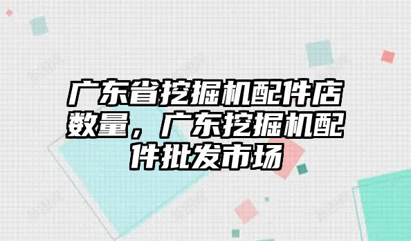 廣東省挖掘機配件店數(shù)量，廣東挖掘機配件批發(fā)市場