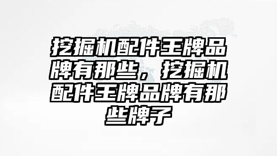 挖掘機(jī)配件王牌品牌有那些，挖掘機(jī)配件王牌品牌有那些牌子