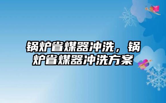 鍋爐省煤器沖洗，鍋爐省煤器沖洗方案