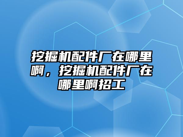 挖掘機配件廠在哪里啊，挖掘機配件廠在哪里啊招工