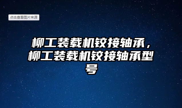 柳工裝載機鉸接軸承，柳工裝載機鉸接軸承型號