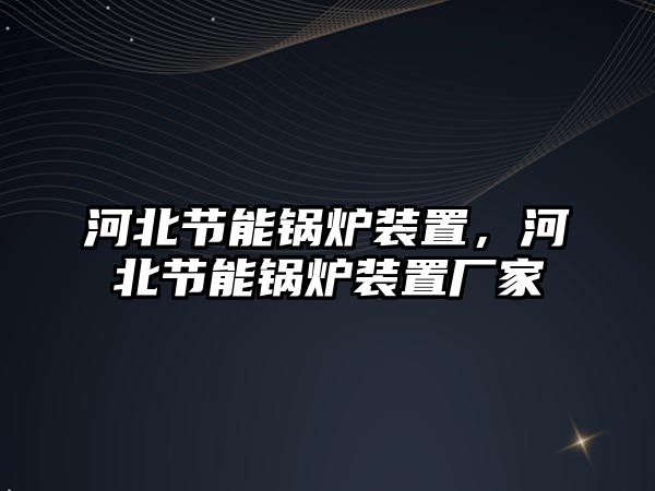 河北節(jié)能鍋爐裝置，河北節(jié)能鍋爐裝置廠家