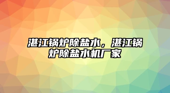 湛江鍋爐除鹽水，湛江鍋爐除鹽水機(jī)廠家