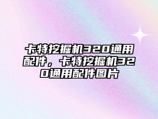 卡特挖掘機320通用配件，卡特挖掘機320通用配件圖片