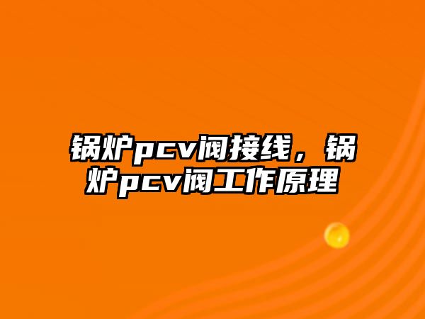 鍋爐pcv閥接線，鍋爐pcv閥工作原理