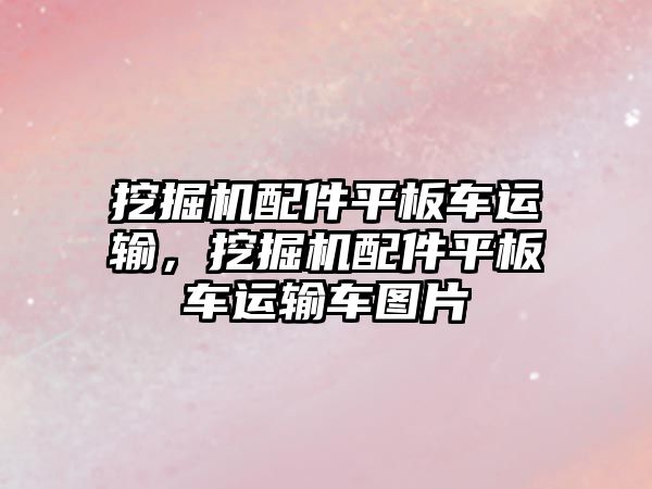 挖掘機配件平板車運輸，挖掘機配件平板車運輸車圖片