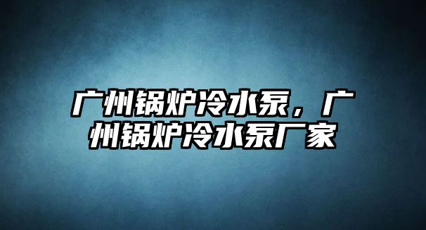 廣州鍋爐冷水泵，廣州鍋爐冷水泵廠家