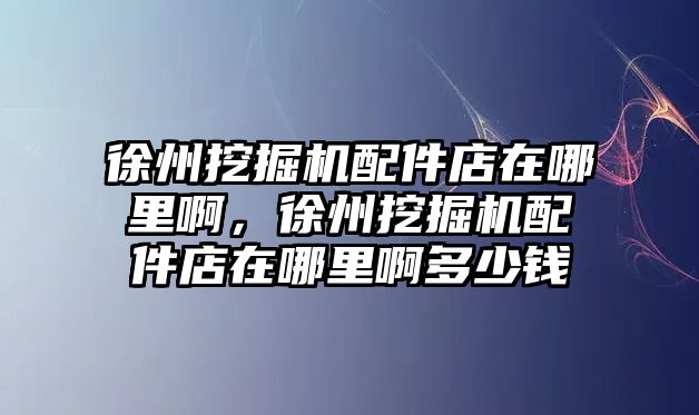 徐州挖掘機配件店在哪里啊，徐州挖掘機配件店在哪里啊多少錢