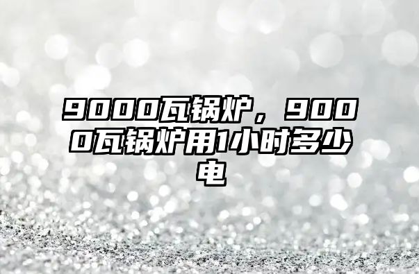 9000瓦鍋爐，9000瓦鍋爐用1小時多少電