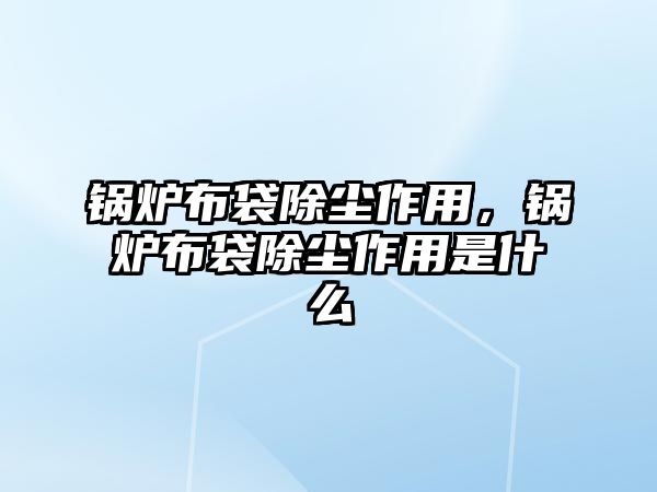 鍋爐布袋除塵作用，鍋爐布袋除塵作用是什么