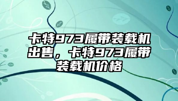 卡特973履帶裝載機出售，卡特973履帶裝載機價格