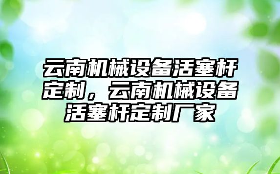 云南機械設(shè)備活塞桿定制，云南機械設(shè)備活塞桿定制廠家