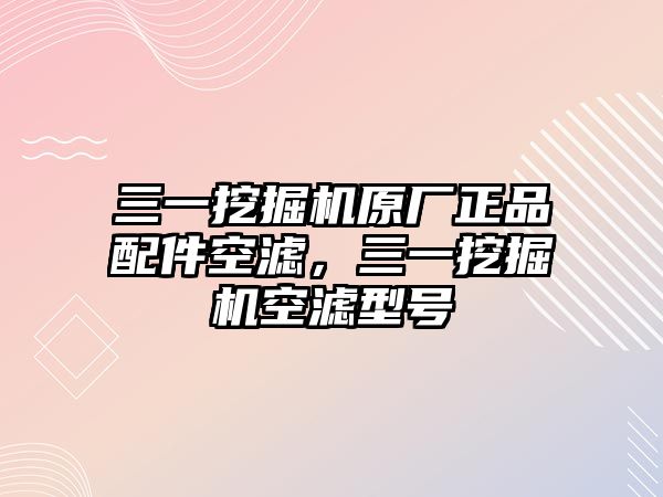 三一挖掘機(jī)原廠正品配件空濾，三一挖掘機(jī)空濾型號(hào)