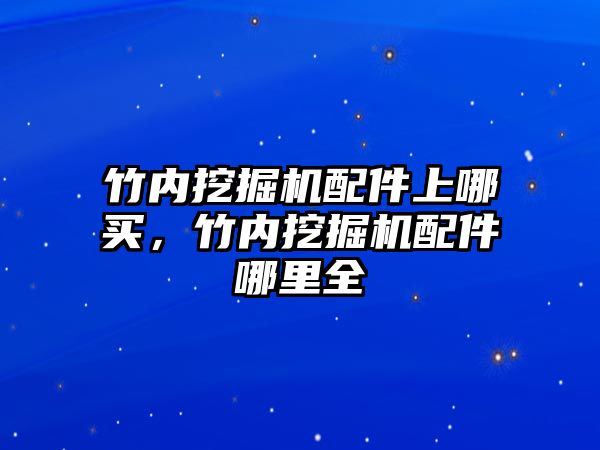 竹內(nèi)挖掘機配件上哪買，竹內(nèi)挖掘機配件哪里全