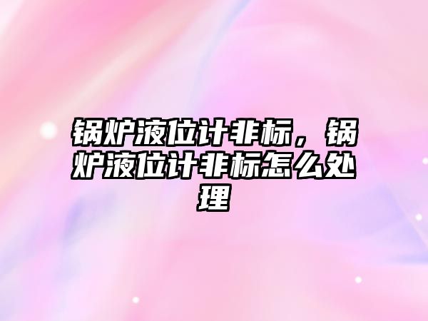 鍋爐液位計非標，鍋爐液位計非標怎么處理