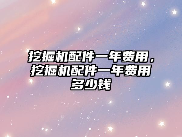 挖掘機配件一年費用，挖掘機配件一年費用多少錢