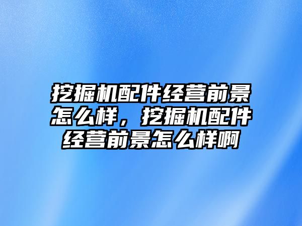 挖掘機配件經(jīng)營前景怎么樣，挖掘機配件經(jīng)營前景怎么樣啊