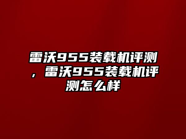 雷沃955裝載機評測，雷沃955裝載機評測怎么樣