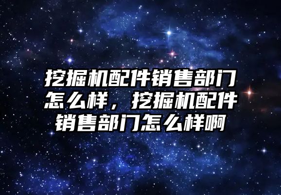 挖掘機(jī)配件銷售部門怎么樣，挖掘機(jī)配件銷售部門怎么樣啊