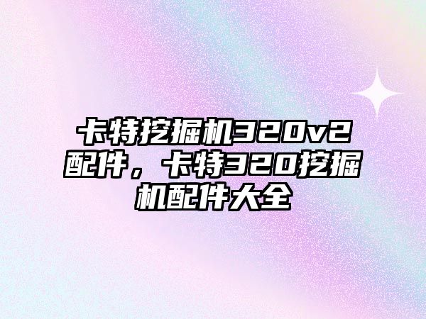 卡特挖掘機(jī)320v2配件，卡特320挖掘機(jī)配件大全