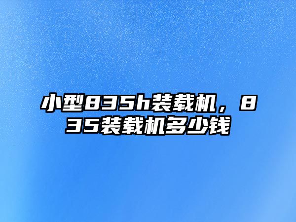 小型835h裝載機(jī)，835裝載機(jī)多少錢(qián)